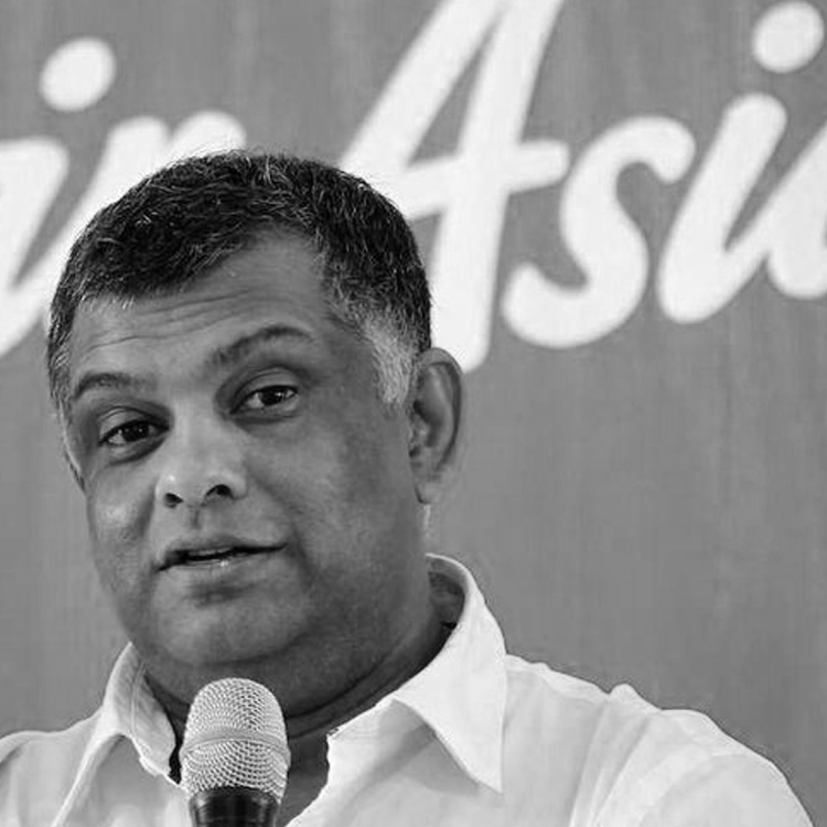 Tony Fernandes and the Flight Attendant