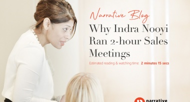 Why Indra Nooyi ran 2 hrs sales meetings?